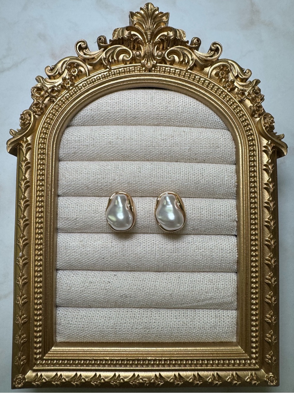 Baroque Pearl Gold Plated Earrings
